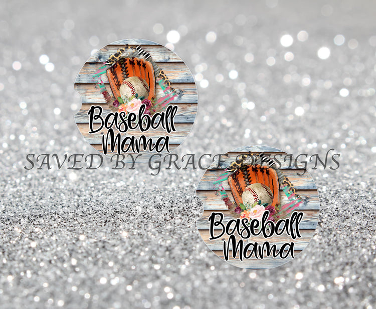 Baseball Mama car coasters