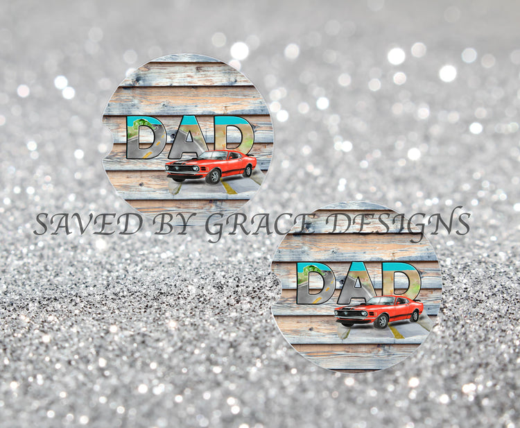 Dad car coasters