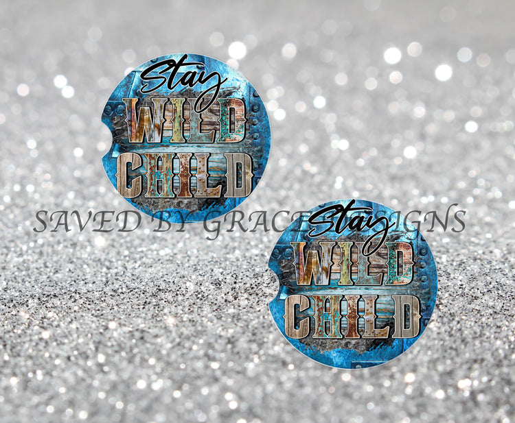 stay wild child car coasters