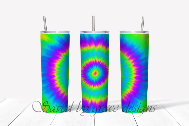 Tie dye sublimation tumbler