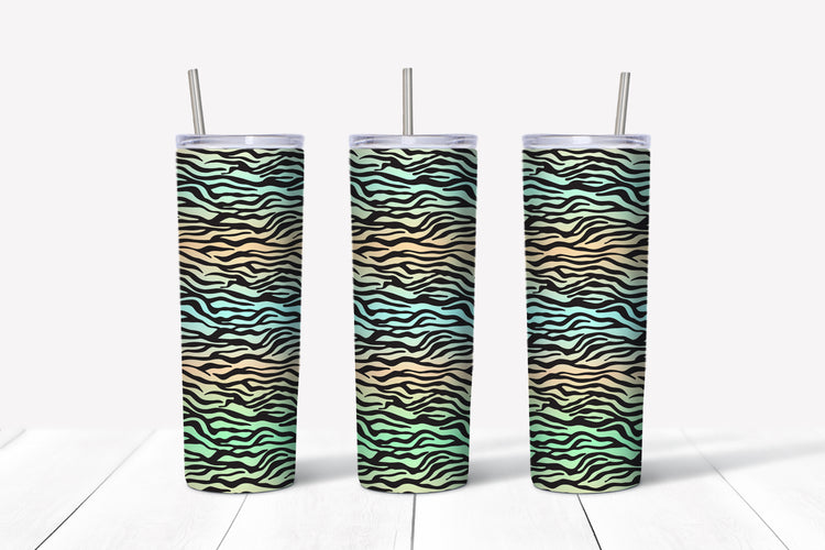Zebra print sublimation tumbler