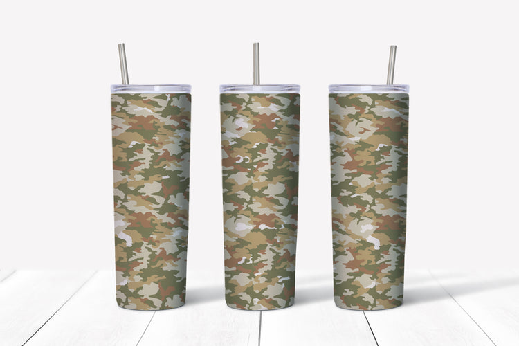 Brown camo sublimation tumbler
