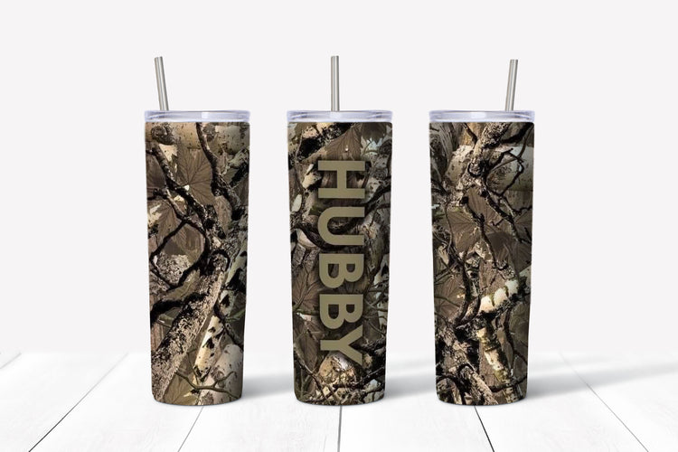 Camouflage Hubby sublimation tumbler