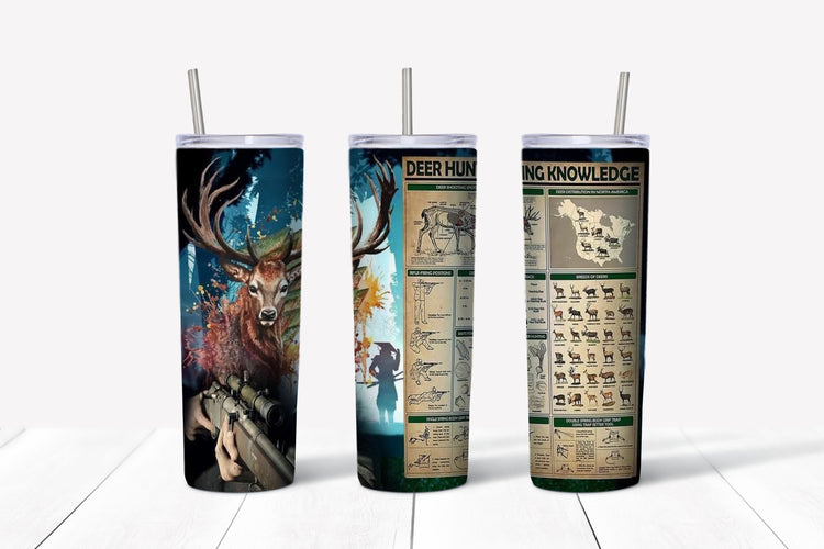 Deer hunting knowledge sublimation tumbler