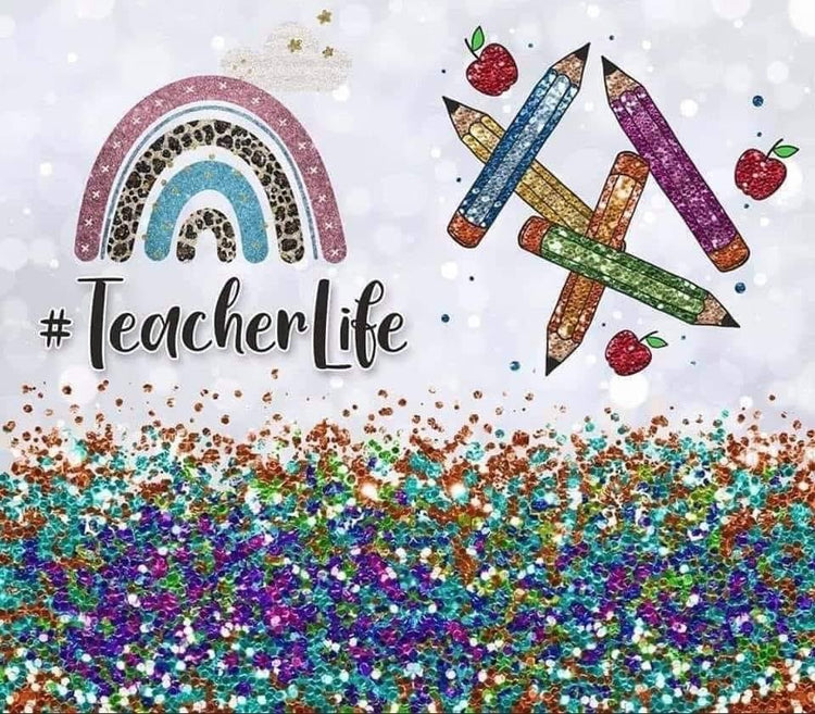 Teacher life sublimation tumbler