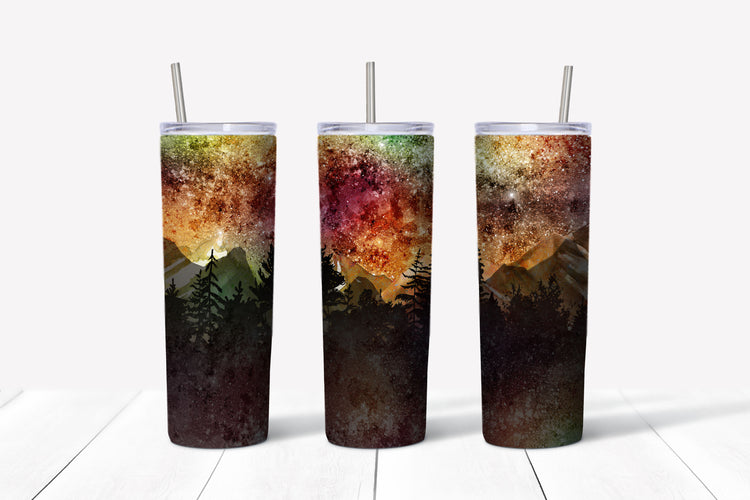 Red/Yellow woods sublimation tumbler