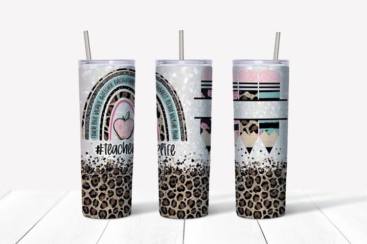Teacher life sublimation tumbler