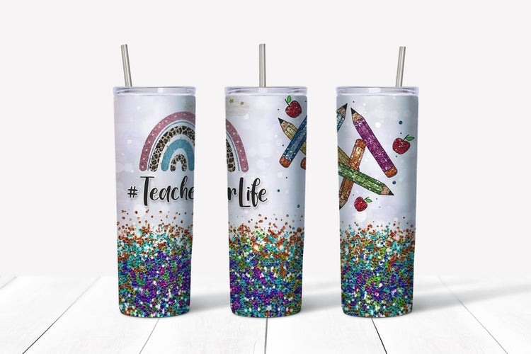 Teacher life sublimation tumbler
