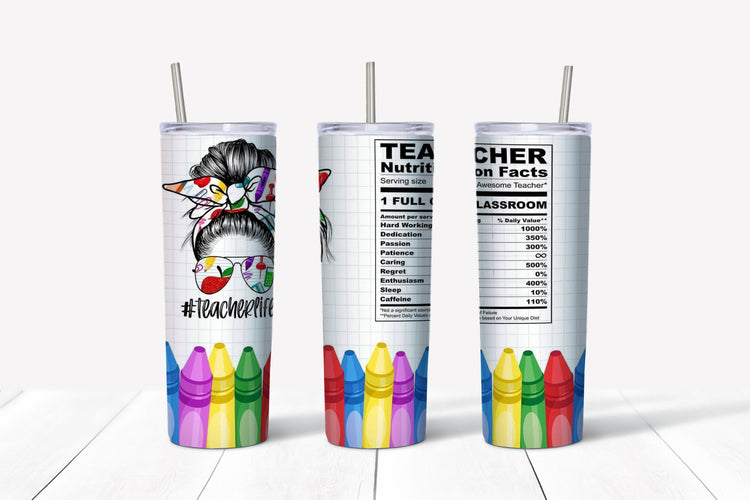 Teacher life sublimation tumbler