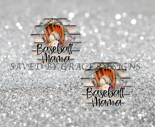 Baseball Mama car coasters