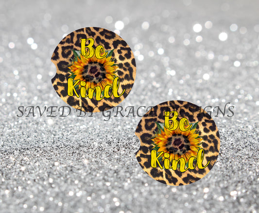 Be kind car coasters