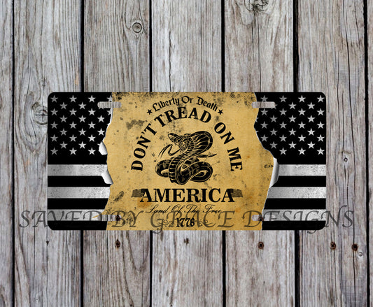 Don't tread on me  license plate