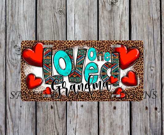 One loved Grandma license plate