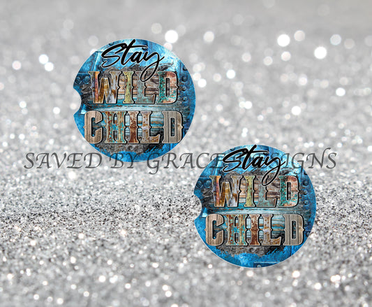 stay wild child car coasters