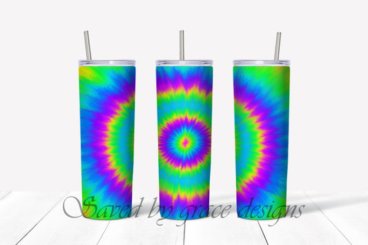 Tie dye sublimation tumbler
