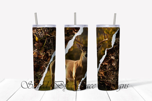 Camo deer sublimation tumbler