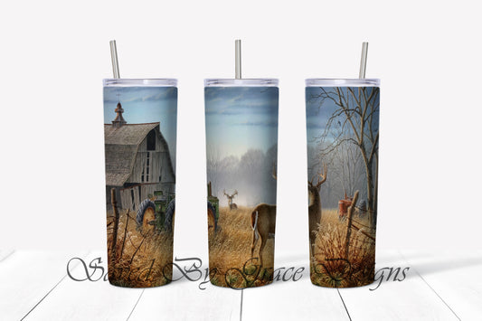 Fall deer sublimation tumbler