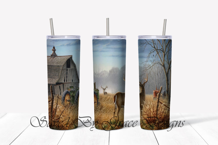 Fall deer sublimation tumbler
