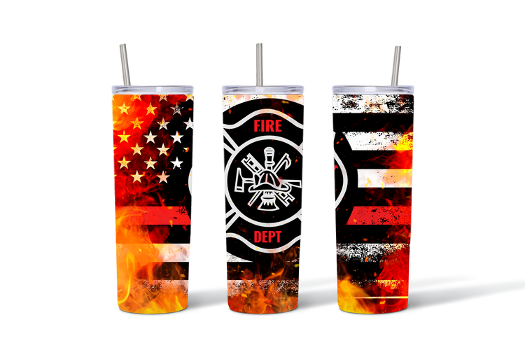 Firefighter sublimation tumbler