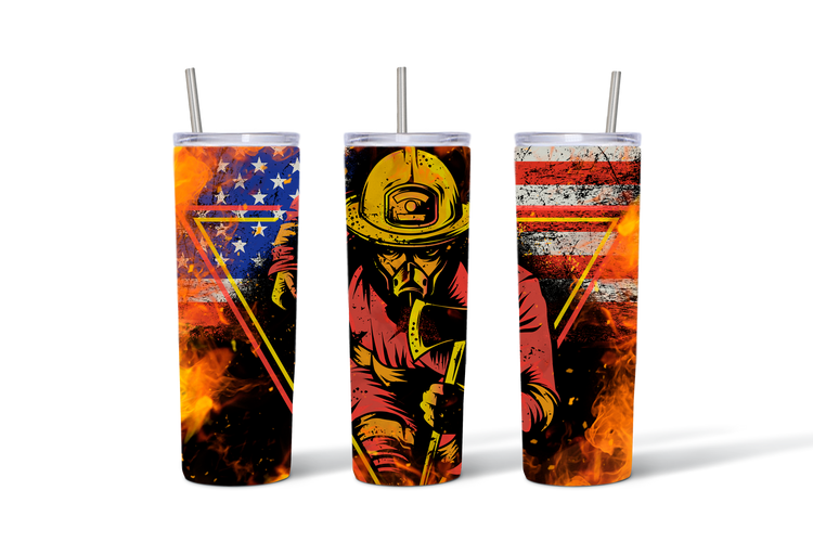 Firefighter sublimation tumbler