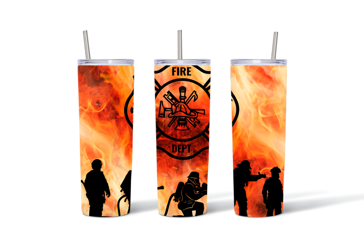 Firefighter sublimation tumbler