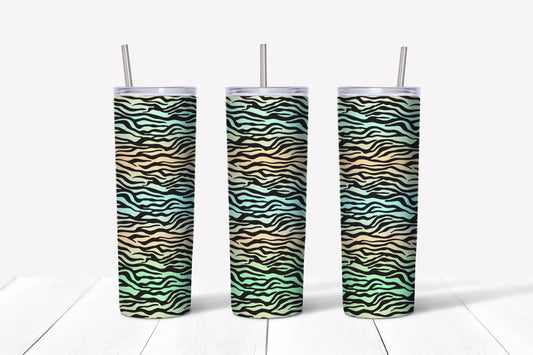 Zebra print sublimation tumbler