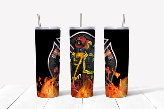 Firefighter sublimation tumbler