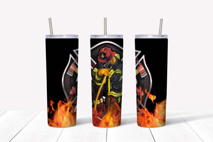 Firefighter sublimation tumbler