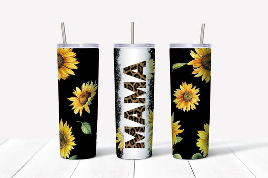 Mama sunflower sublimation tumbler