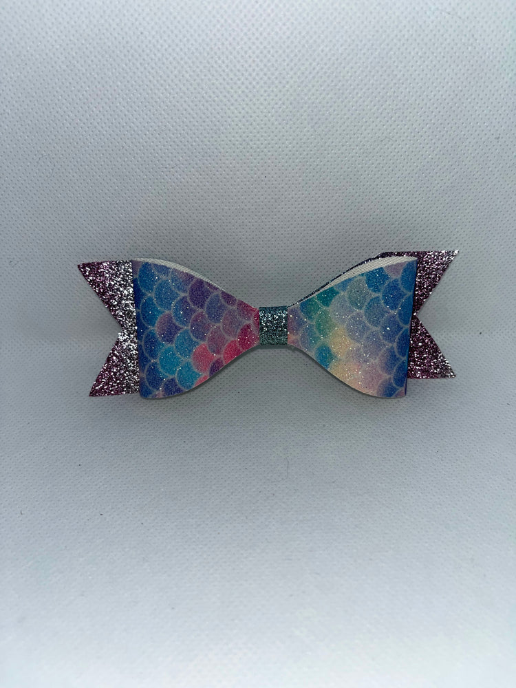 Mermaid Faux leather bow