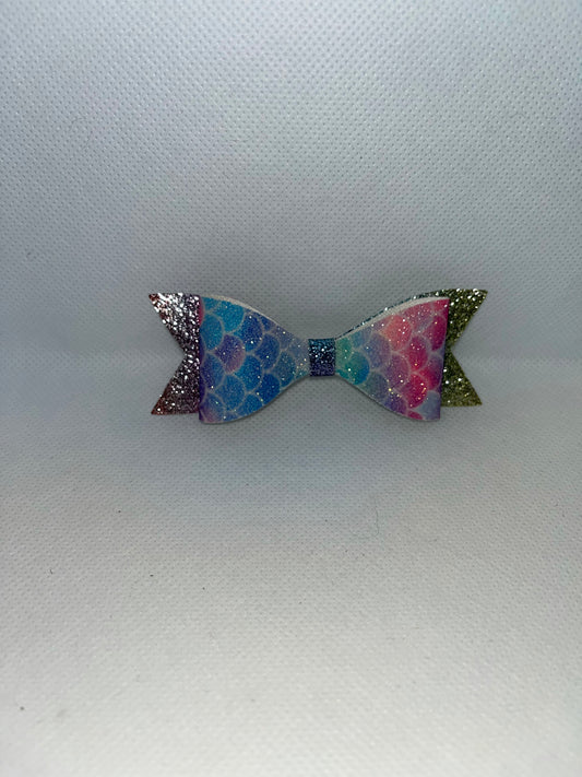 Mermaid Faux leather bow