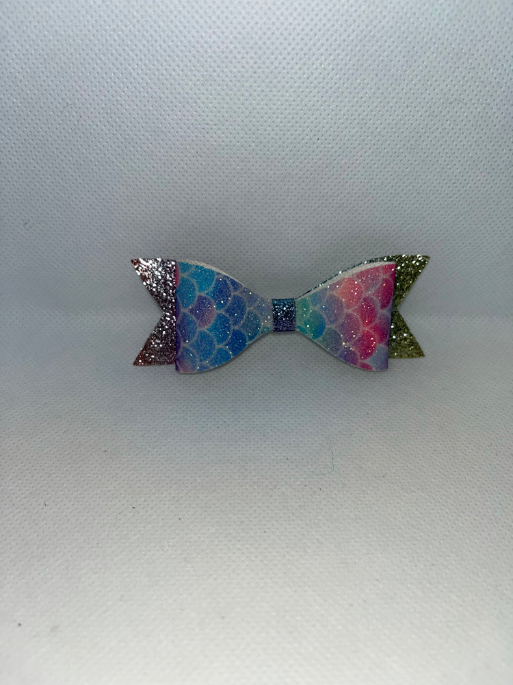 Mermaid Faux leather bow
