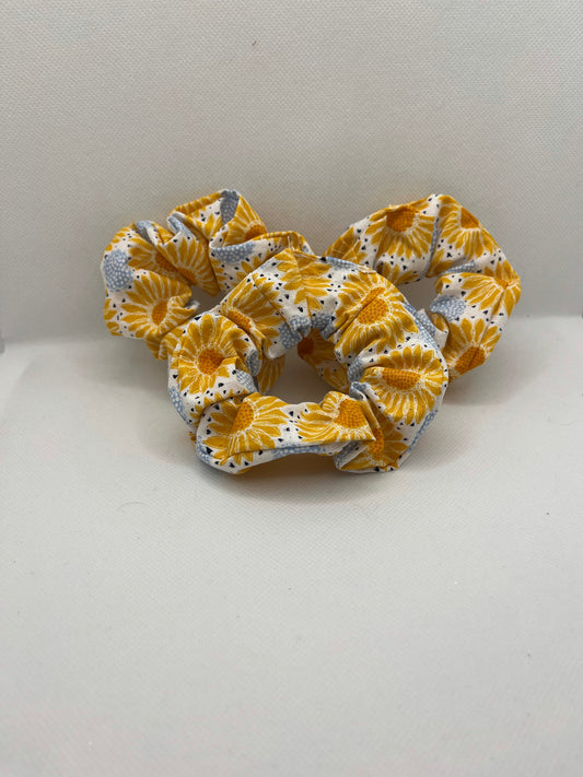 Sunflower hair scrunchie