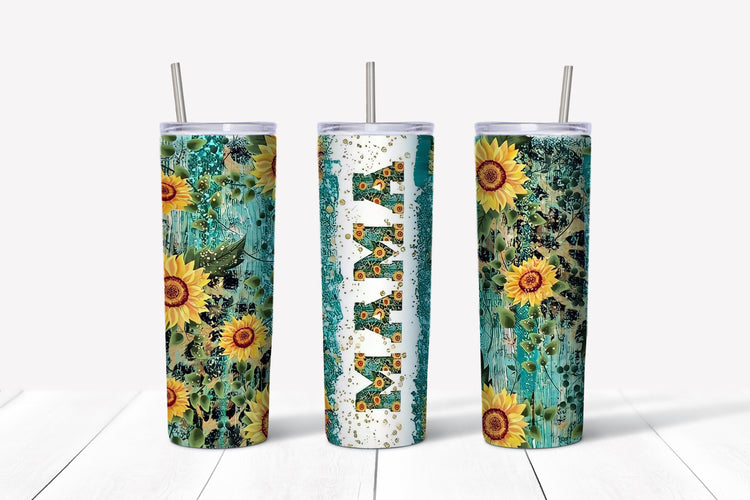 Mama sunflower sublimation tumbler