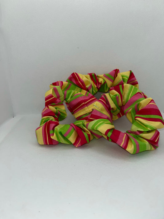 Rainbow hair scrunchie