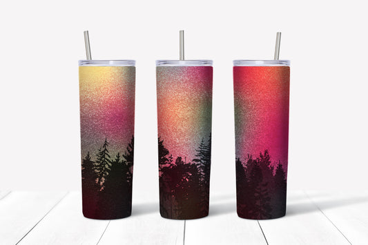 Pink/Yellow woods sublimation tumbler
