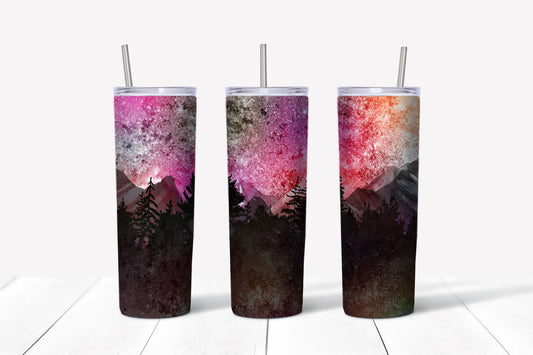 Pink woods sublimation tumbler