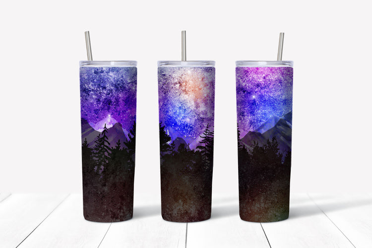 Purple woods sublimation tumbler