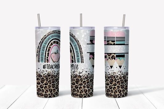 Teacher life sublimation tumbler