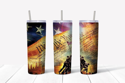 We the people sublimation tumbler