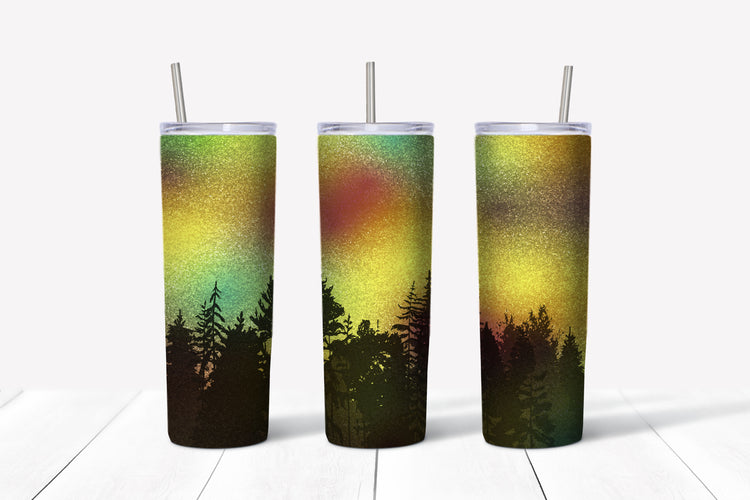 Yellow woods sublimation tumbler